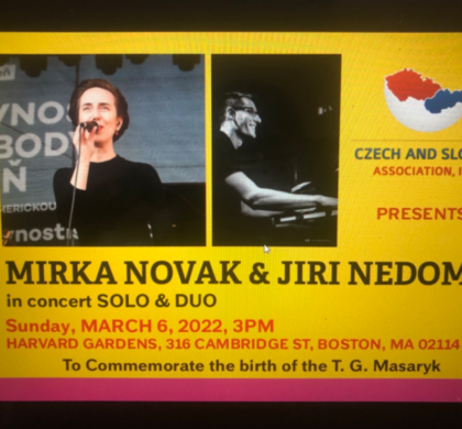 March 6, 2022, 3pm: MIRKA NOVAK & JIRI NEDOMA in concert SOLO & DUO