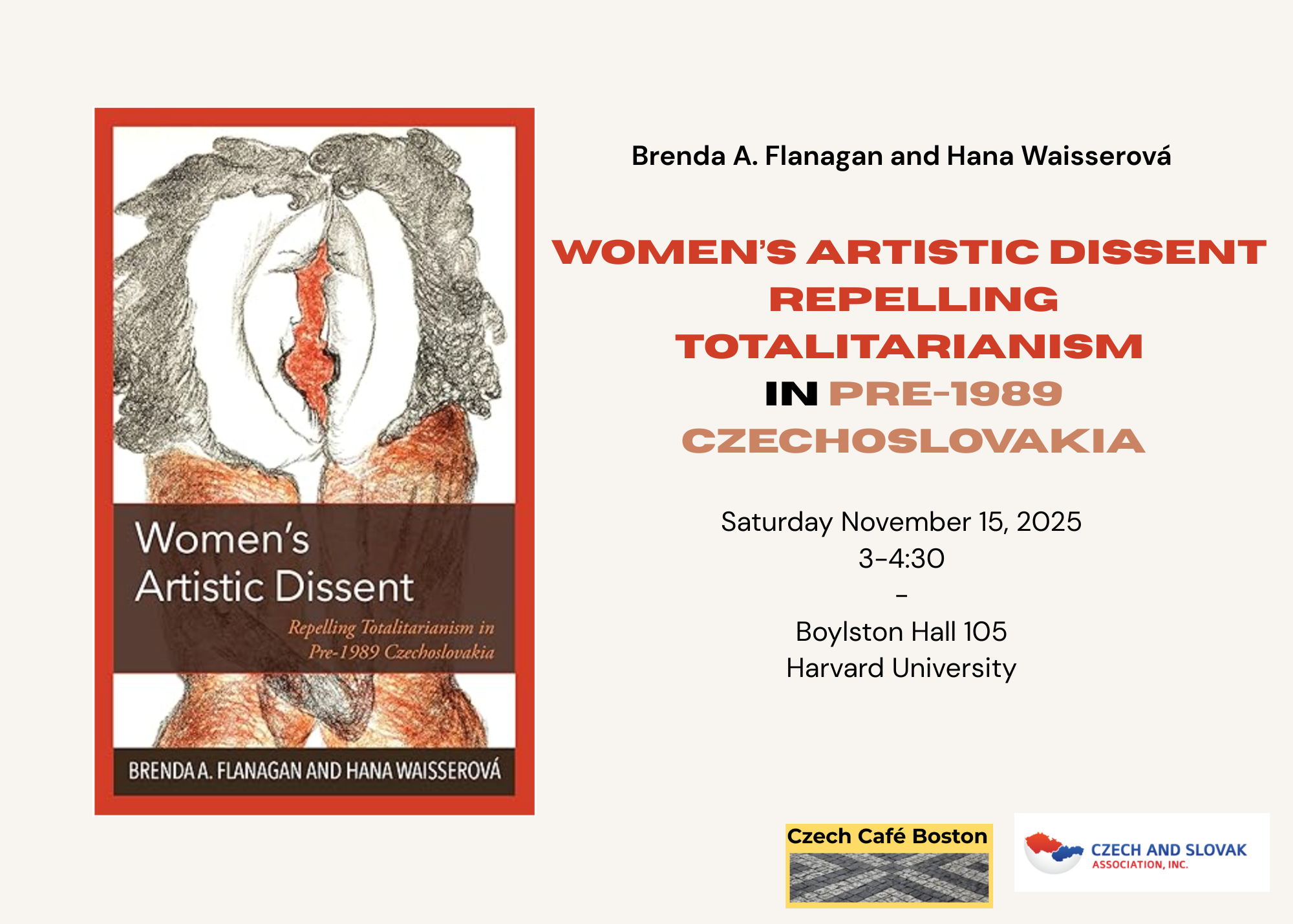 November 15, 2025: Women’s Artistic Dissent with Brenda Flanagan and Hana Waisserova